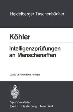 Intelligenzprüfungen an Menschenaffen von Koehler,  W.