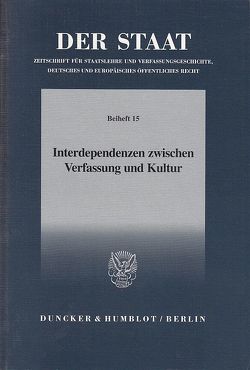 Interdependenzen zwischen Verfassung und Kultur. von Becker,  Hans-Jürgen