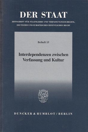 Interdependenzen zwischen Verfassung und Kultur. von Becker,  Hans-Jürgen