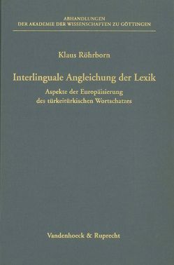 Interlinguale Angleichung der Lexik von Röhrborn,  Klaus