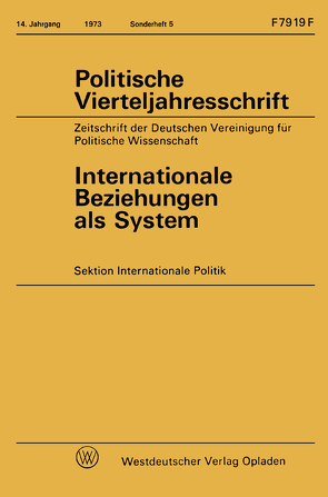 Internationale Beziehungen als System von Gantzel,  Klaus Jürgen