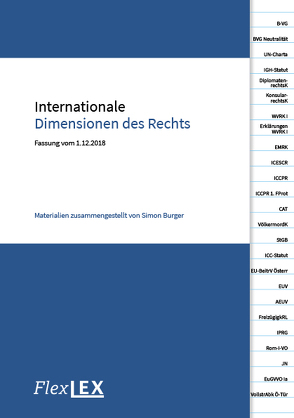 Internationale Dimensionen des Rechts von Burger,  Simon