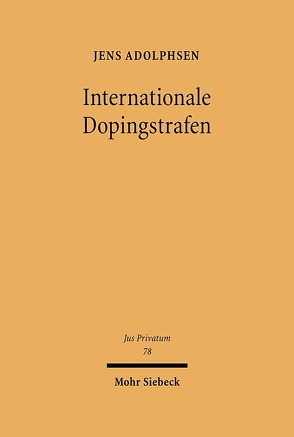 Internationale Dopingstrafen von Adolphsen,  Jens