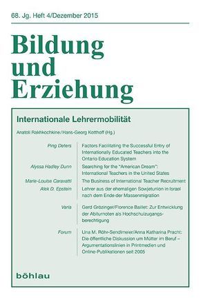 Internationale Lehrermobilität von Baillet,  Florence, Bülau,  Christoph, Caravatti,  Marie-Louise, Deters,  Ping, Dunn,  Alyssa Hadley, Epstein,  Alek D., Grözinger,  Gerd, Kotthoff,  Hans-Georg, Pracht,  Anna K., Rakhkochkine,  Anatoli, Röhr-Sendlmeier,  Una