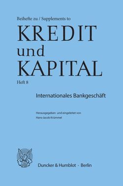 Internationales Bankgeschäft. von Krümmel,  Hans-Jacob