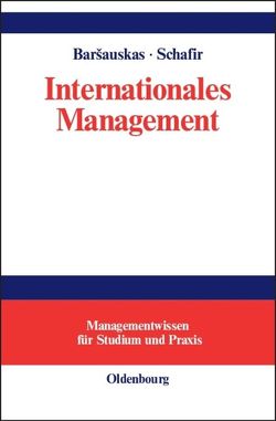 Internationales Management von Barsauskas,  Petras, Schafir,  Schlomo