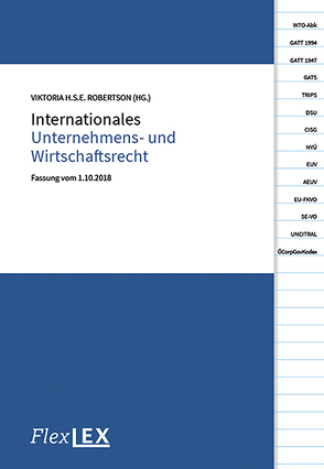 Internationales Unternehmens- und Wirtschaftsrecht von Robertson,  Viktoria H.S.E.