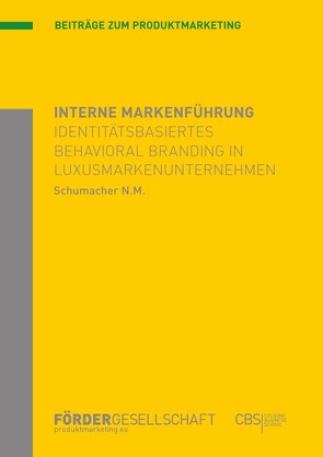 Interne Markenführung von Schumacher,  Nadine Maren