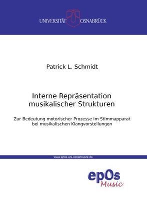 Interne Repräsentation musikalischer Strukturen von Schmidt,  Patrick L