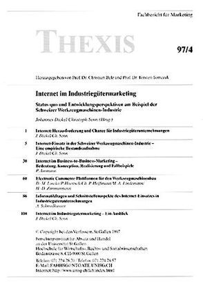Internet im Industriegütermarketing von Dickel,  Johannes, Senn,  Christoph