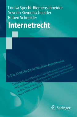 Internetrecht von Riemenschneider,  Severin, Schneider,  Ruben, Specht-Riemenschneider,  Louisa