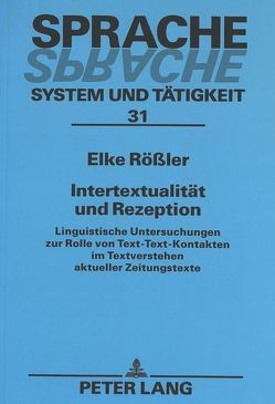 Intertextualität und Rezeption von Rößler,  Elke