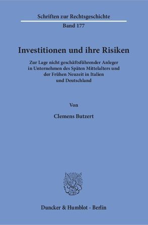 Investitionen und ihre Risiken. von Butzert,  Clemens