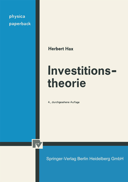 Investitionstheorie von Hax,  Herbert