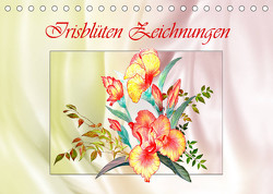 Irisblüten Zeichnungen (Tischkalender 2023 DIN A5 quer) von Djeric,  Dusanka