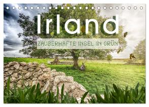 Irland – Zauberhafte Insel in grün (Tischkalender 2024 DIN A5 quer), CALVENDO Monatskalender von Schöb,  Monika