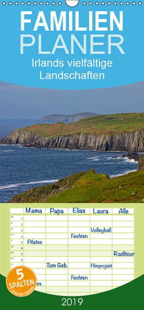 Irlands vielfältige Landschaften – Familienplaner hoch (Wandkalender 2019 , 21 cm x 45 cm, hoch) von Uppena,  Leon