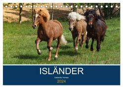 Isländer – icelandic horses (Tischkalender 2024 DIN A5 quer), CALVENDO Monatskalender von Hollstein,  Alexandra