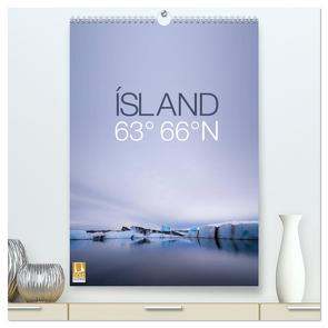 ÍSLAND 63° 66° N (hochwertiger Premium Wandkalender 2024 DIN A2 hoch), Kunstdruck in Hochglanz von Paul Kaiser,  Frank