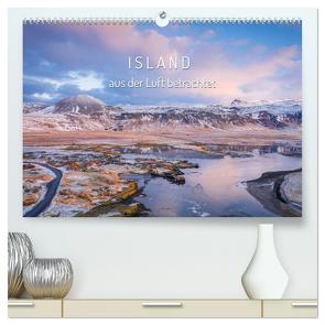 Island aus der Luft betrachtet (hochwertiger Premium Wandkalender 2024 DIN A2 quer), Kunstdruck in Hochglanz von Schürholz,  Peter