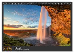 Island – Die schönsten Wasserfälle (Tischkalender 2024 DIN A5 quer), CALVENDO Monatskalender von Schnitzler Naturfotografie,  Thomas