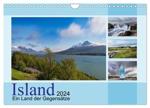 Island, ein Land der Gegensätze (Wandkalender 2024 DIN A4 quer), CALVENDO Monatskalender von calmbacher,  Christiane