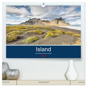Island – Eine Welt aus Feuer und Eis (hochwertiger Premium Wandkalender 2024 DIN A2 quer), Kunstdruck in Hochglanz von Möller,  Martin