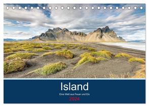 Island – Eine Welt aus Feuer und Eis (Tischkalender 2024 DIN A5 quer), CALVENDO Monatskalender von Möller,  Martin