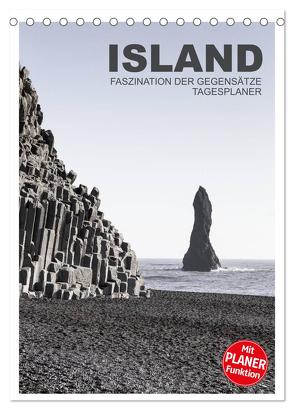 Island – Faszination der Gegensätze – Tagesplaner (Tischkalender 2024 DIN A5 hoch), CALVENDO Monatskalender von Steiner,  Ingrid
