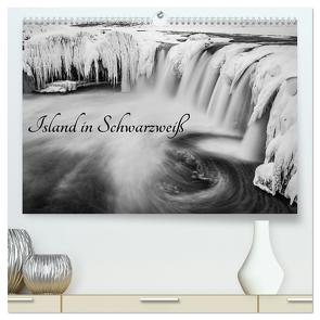 Island in Schwarzweiß (hochwertiger Premium Wandkalender 2024 DIN A2 quer), Kunstdruck in Hochglanz von van Hauten,  Markus
