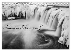 Island in Schwarzweiß (Tischkalender 2024 DIN A5 quer), CALVENDO Monatskalender von van Hauten,  Markus