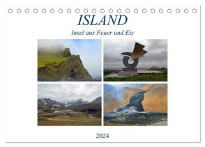 ISLAND, Insel aus Feuer und Eis (Tischkalender 2024 DIN A5 quer), CALVENDO Monatskalender von Senff,  Ulrich