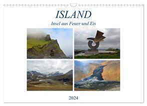 ISLAND, Insel aus Feuer und Eis (Wandkalender 2024 DIN A3 quer), CALVENDO Monatskalender von Senff,  Ulrich