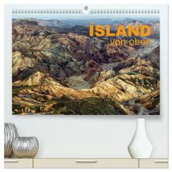 Island von oben (hochwertiger Premium Wandkalender 2024 DIN A2 quer), Kunstdruck in Hochglanz von Ratzer,  Klaus