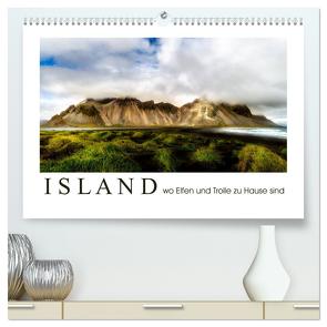 Island wo Elfen und Trolle zuhause sind (hochwertiger Premium Wandkalender 2024 DIN A2 quer), Kunstdruck in Hochglanz von Sulima,  Dirk