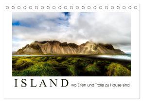 Island wo Elfen und Trolle zuhause sind (Tischkalender 2024 DIN A5 quer), CALVENDO Monatskalender von Sulima,  Dirk