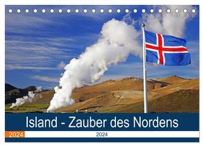 Island – Zauber des Nordens (Tischkalender 2024 DIN A5 quer), CALVENDO Monatskalender von Pantke,  Reinhard
