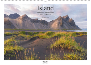 Island: zwischen Wasserfällen und Vulkanen 2021 (Wandkalender 2021 DIN A2 quer) von Heber,  Michael