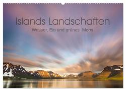 Islands Landschaften – Wasser, Eis und grünes Moos (Wandkalender 2024 DIN A2 quer), CALVENDO Monatskalender von Hartung,  Salke