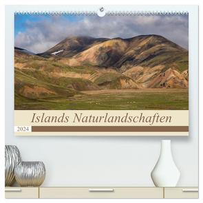 Islands Naturlandschaften (hochwertiger Premium Wandkalender 2024 DIN A2 quer), Kunstdruck in Hochglanz von Jürgens,  Olaf