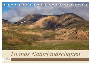 Islands Naturlandschaften (Tischkalender 2024 DIN A5 quer), CALVENDO Monatskalender von Jürgens,  Olaf