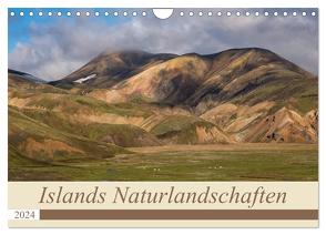 Islands Naturlandschaften (Wandkalender 2024 DIN A4 quer), CALVENDO Monatskalender von Jürgens,  Olaf