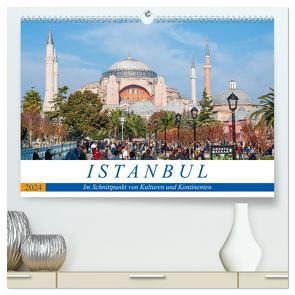 Istanbul – Im Schnittpunkt von Kulturen und Kontinenten (hochwertiger Premium Wandkalender 2024 DIN A2 quer), Kunstdruck in Hochglanz von Härlein,  Peter