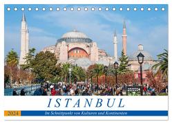 Istanbul – Im Schnittpunkt von Kulturen und Kontinenten (Tischkalender 2024 DIN A5 quer), CALVENDO Monatskalender von Härlein,  Peter