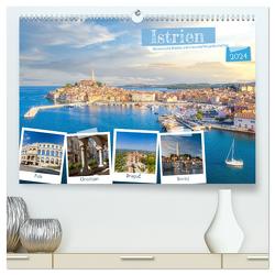 Istrien – Historische Städte und traumhafte Landschaften (hochwertiger Premium Wandkalender 2024 DIN A2 quer), Kunstdruck in Hochglanz von Grellmann,  Tilo