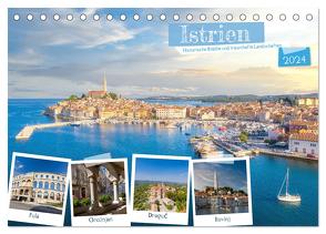 Istrien – Historische Städte und traumhafte Landschaften (Tischkalender 2024 DIN A5 quer), CALVENDO Monatskalender von Grellmann,  Tilo