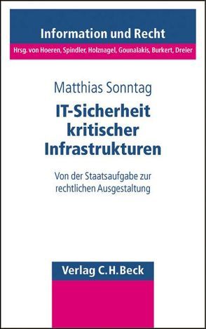 IT-Sicherheit kritischer Infrastrukturen von Sonntag,  Matthias