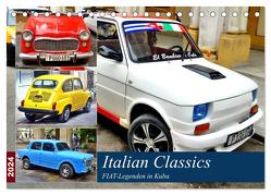Italian Classics – FIAT-Legenden in Kuba (Tischkalender 2024 DIN A5 quer), CALVENDO Monatskalender von von Loewis of Menar,  Henning
