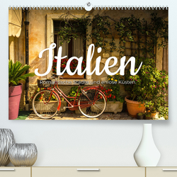 Italien – Romantische Städte und endlose Küsten. (hochwertiger Premium Wandkalender 2024 DIN A2 quer), Kunstdruck in Hochglanz von Monkey,  Happy