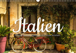 Italien – Romantische Städte und endlose Küsten. (Wandkalender 2024 DIN A3 quer), CALVENDO Monatskalender von Monkey,  Happy